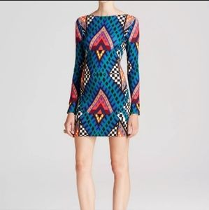 Mara Hoffman bazaar Aztec long sleeve mini dress